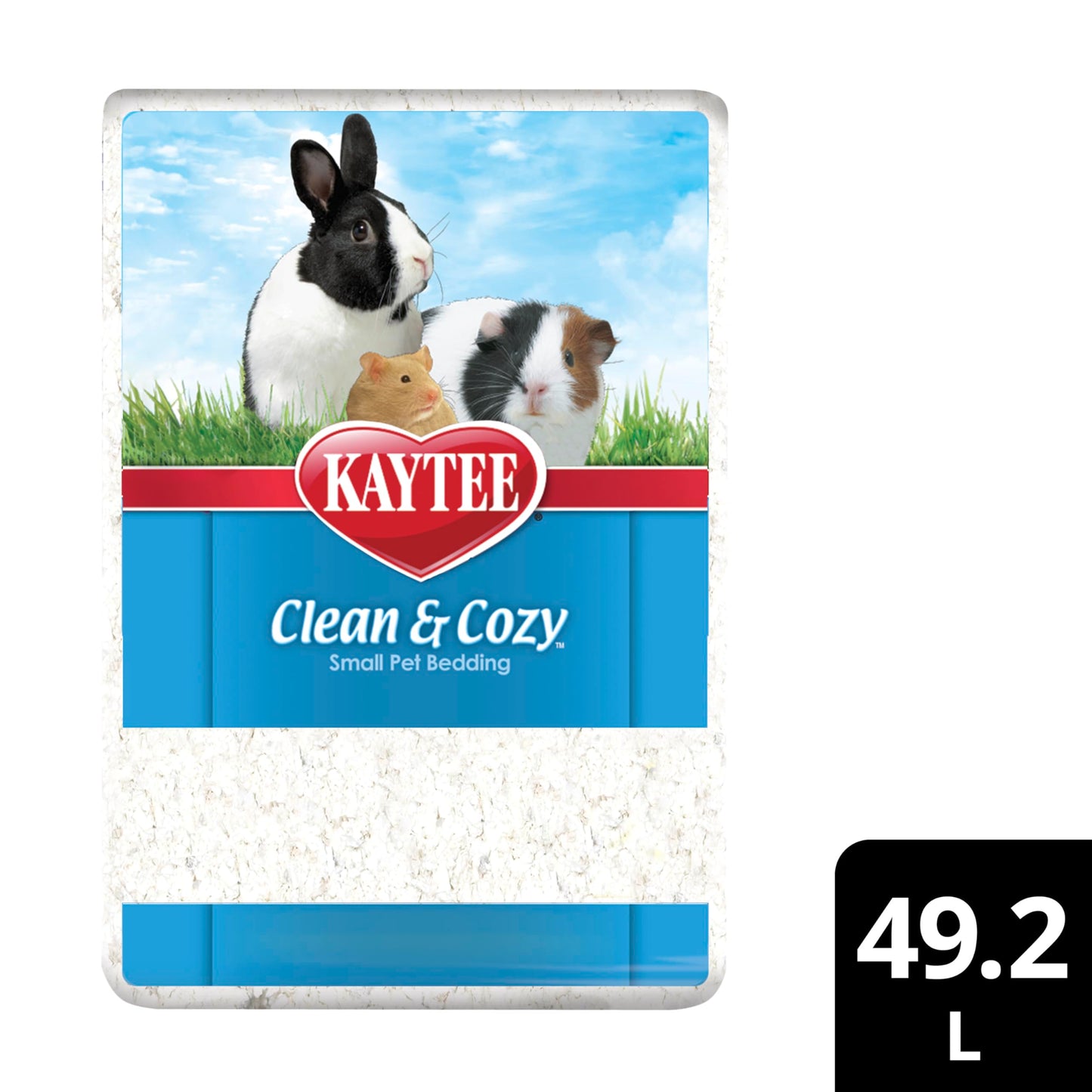 Kaytee Clean & Cozy White Paper Bedding, Made for Small Animals, 100 Liters, Pack of 2