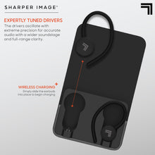 Load image into Gallery viewer, Sharper Image Soundhaven Sport True Wireless Earbuds with Qi Charging Case