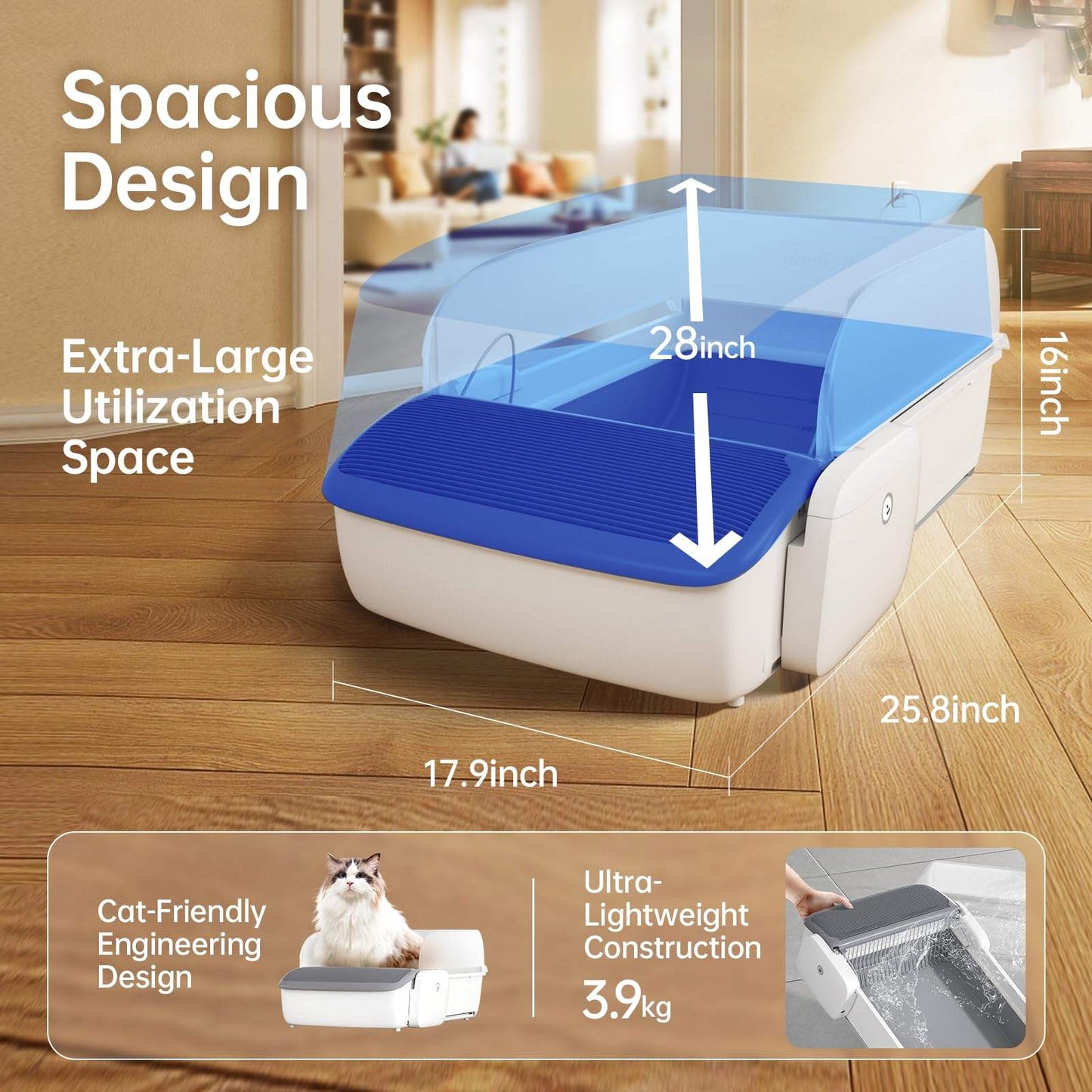 Automatic Cat Litter Box Self-cleaning Open Smart Cat Litter Box Cat Products
