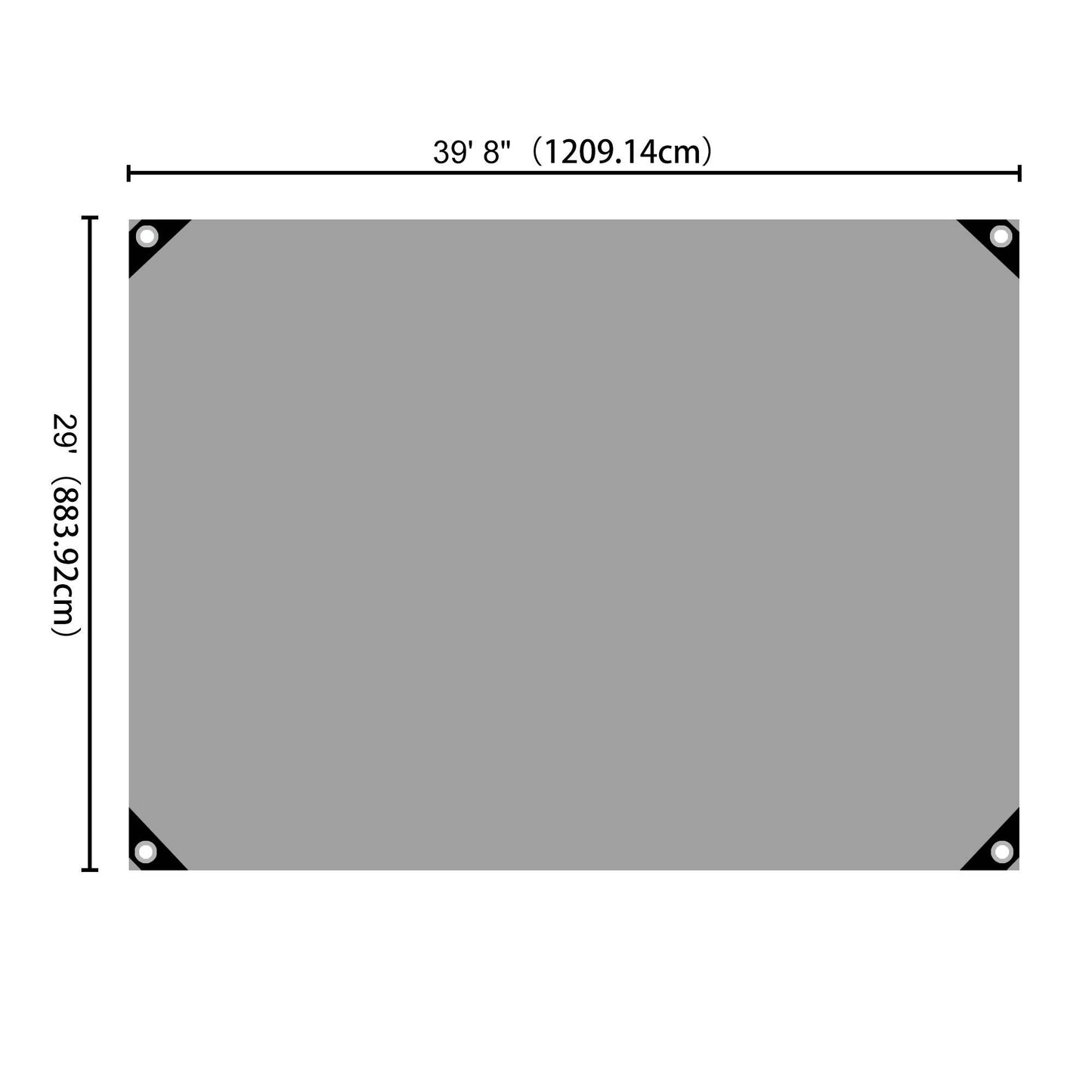 30x40ft Heavy Duty Poly Tarp Silver Black