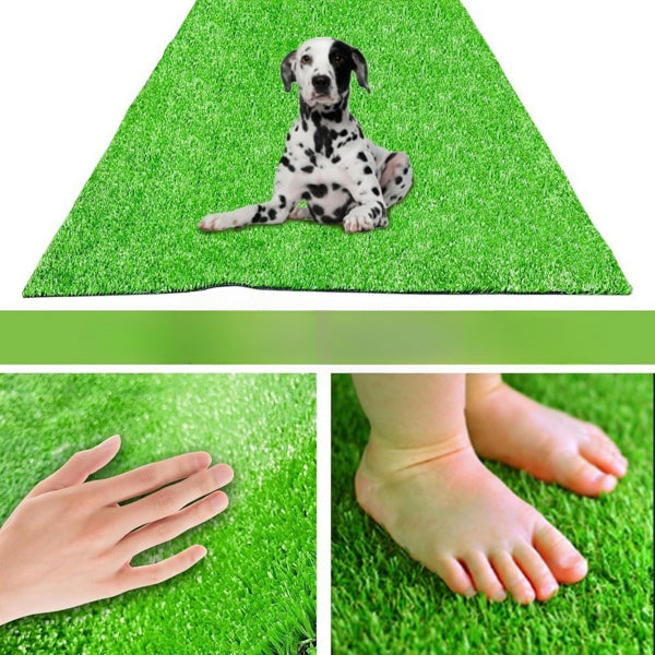 3ft x 16ft Artificial Grass Turf Mat with Drainage Holes & Rubber Backing for Lawn, Patio & Pets