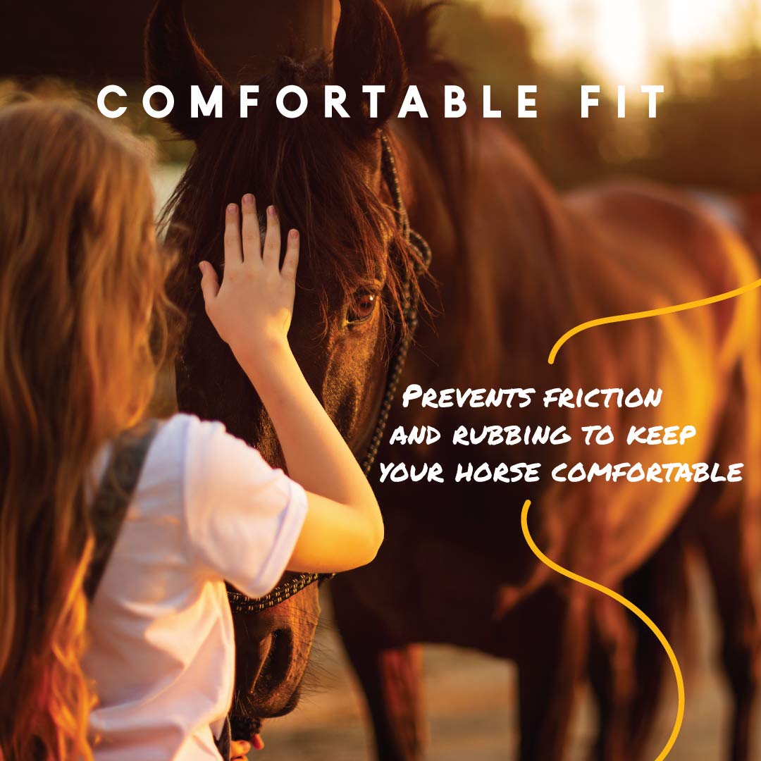 Pro-Force Equine Fly Mask - Horse Fly Mask with UV Protection - Adjustable Fit for Comfort - Without Ears