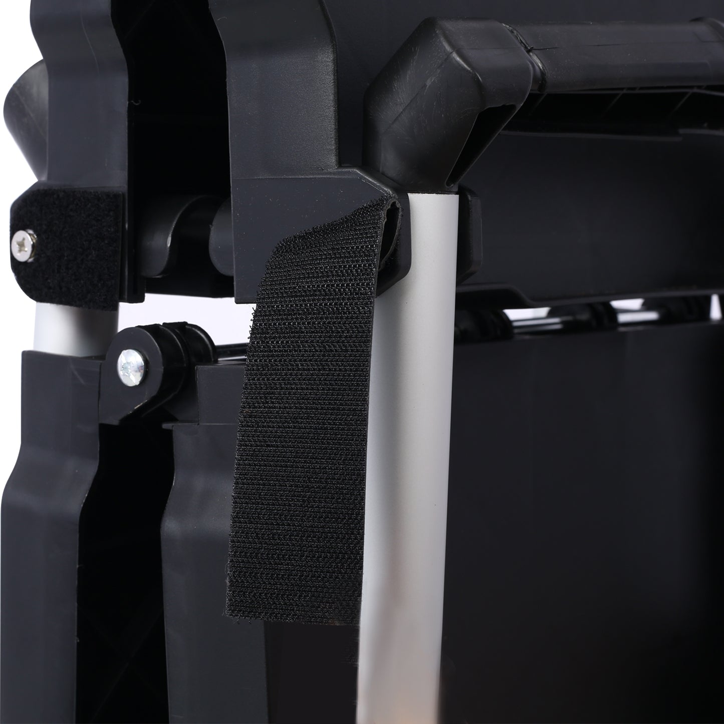 3-Layer Folding Collapsible Service Cart, Black, 50 Lb Capacity