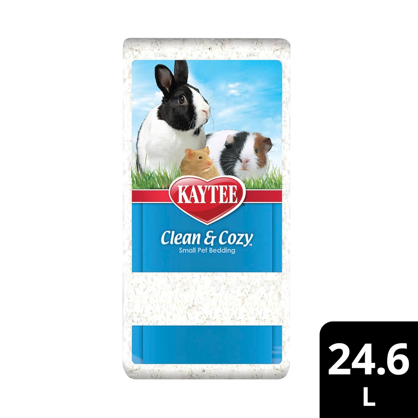 Kaytee Clean & Cozy White Paper Bedding, Made for Small Animals, 100 Liters, Pack of 2