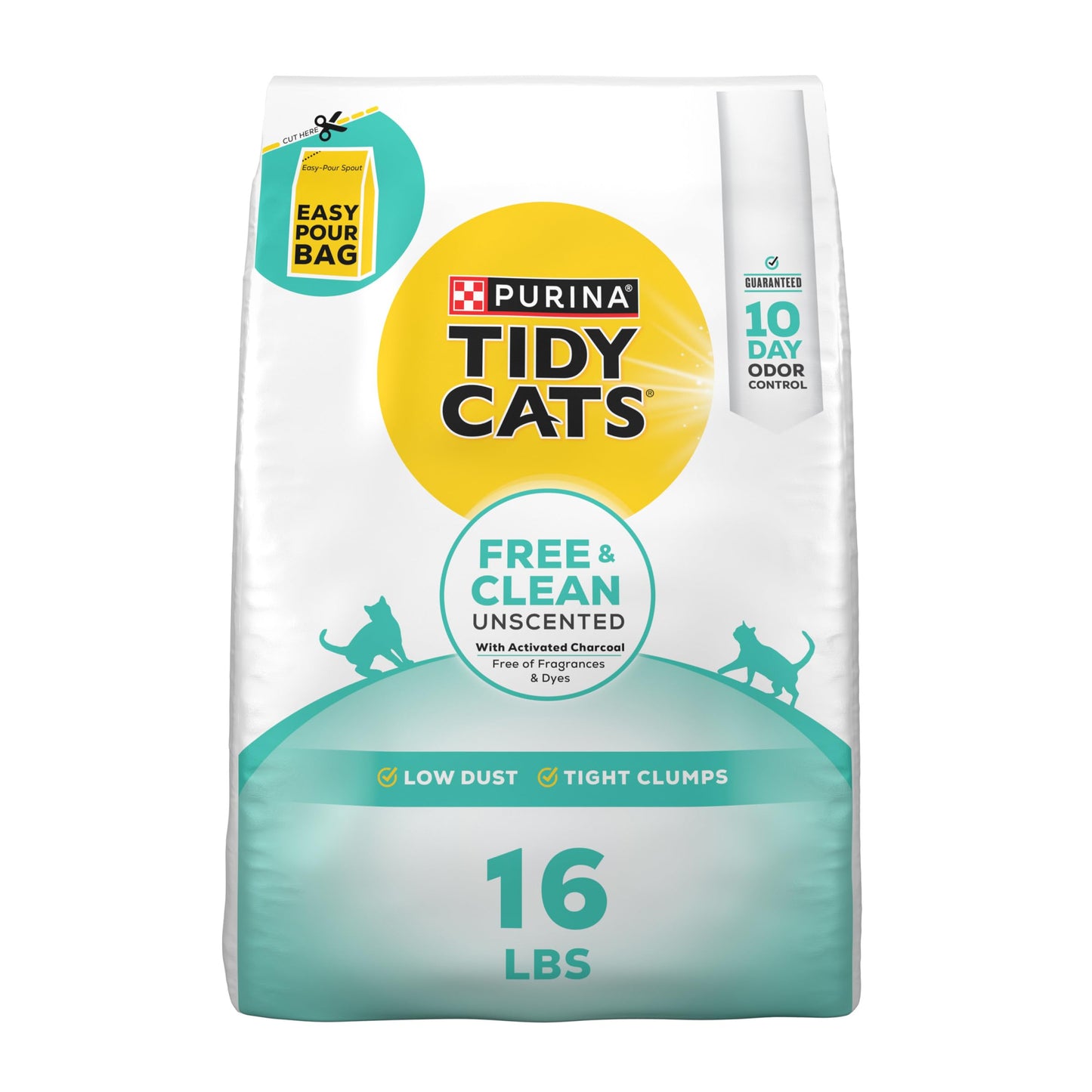 Purina Tidy Cats Free and Clean Unscented Cat Litter - 38 lb. Box