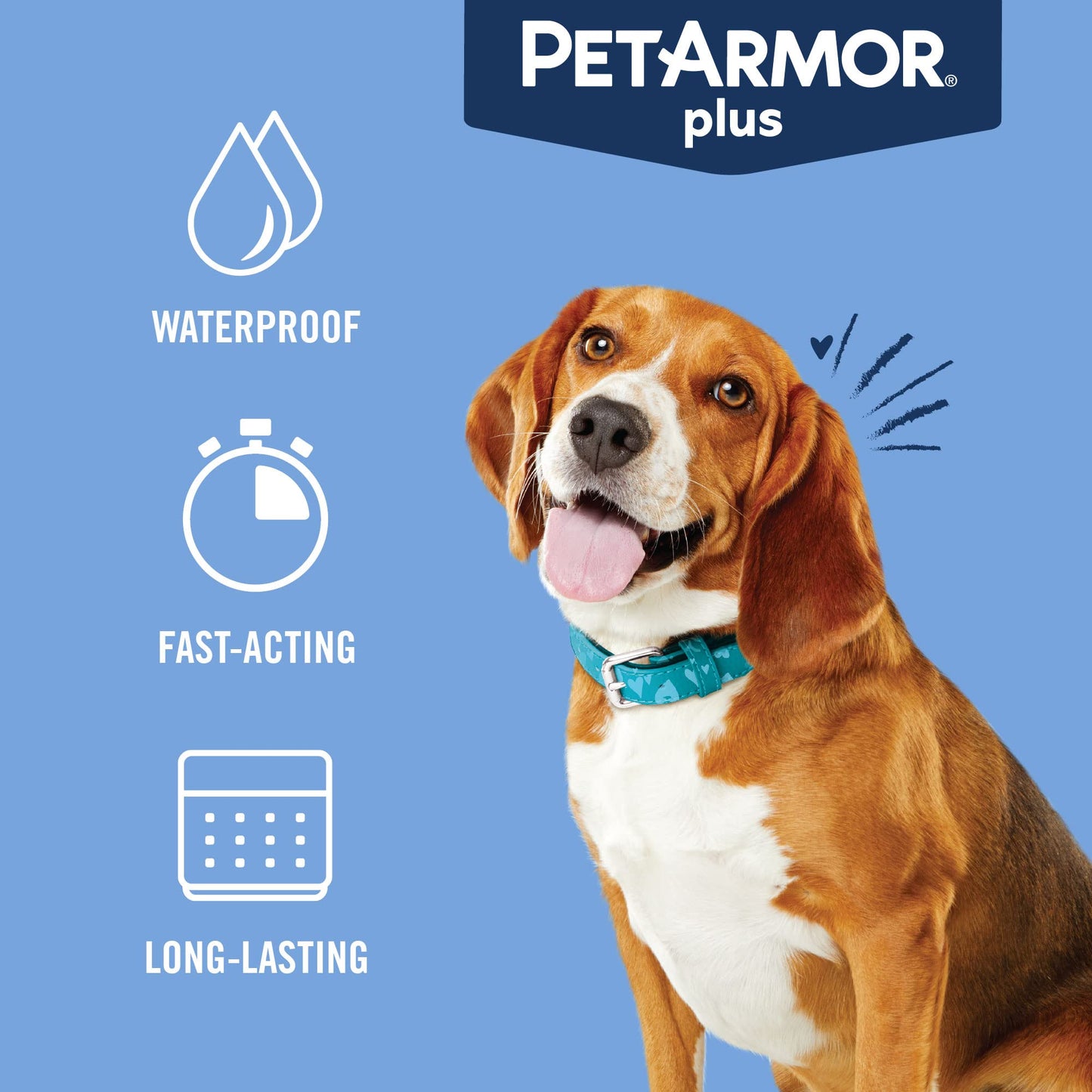 PetArmor Plus Flea and Tick Prevention for Dogs, Large Dog Flea and Tick Treatment, 6 Doses, Waterproof Topical, Fast Acting (45-88 lbs)