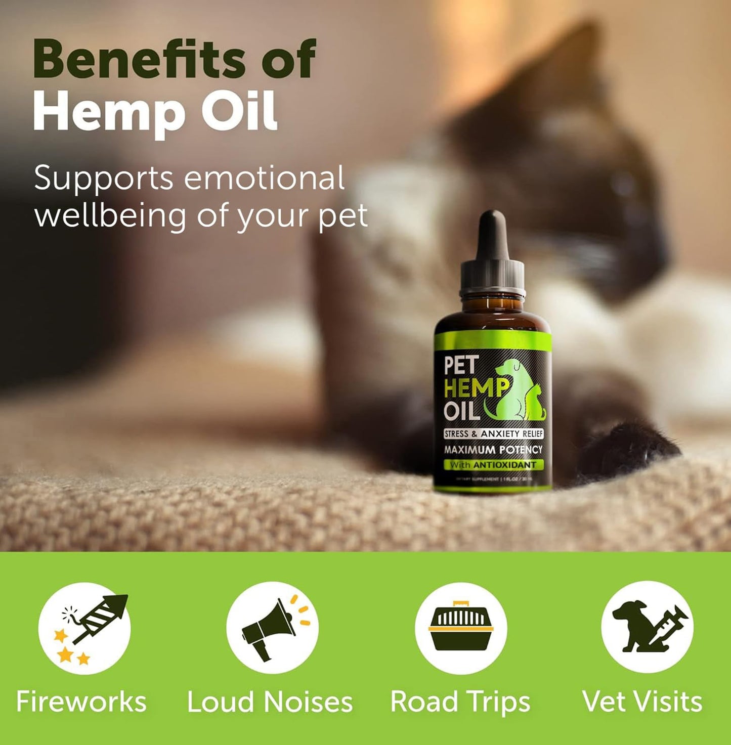 Hemp Calming Chews for Dogs with Anxiety and Stress - 180 Soft Dog Calming Treats - Dog Anxiety Relief - Storms, Fireworks, Thunder, Barking, Separation Aid - Valerian Root - L-Tryptophan - Hemp Oil