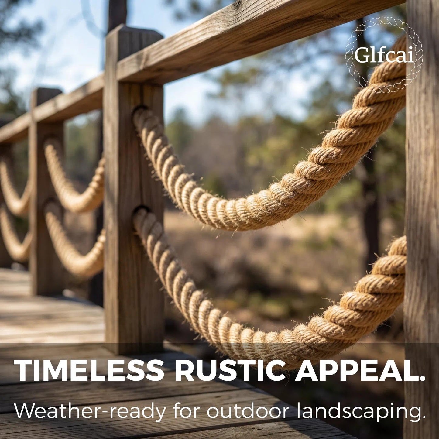 1 Inch x 50 Ft Hemp Rope, 900 Lbs Working Strength, 4 Strand Twisted Cord for Tug of War, Porch Swings, Landscaping & Decor