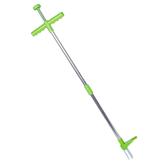 1Pc Weed Puller Twister Stand Up Root Removal Hand Tool 3 Claws Aluminum Grass Manual Remover 38.98in Long Handle With Foot Pedal For Spring Summer