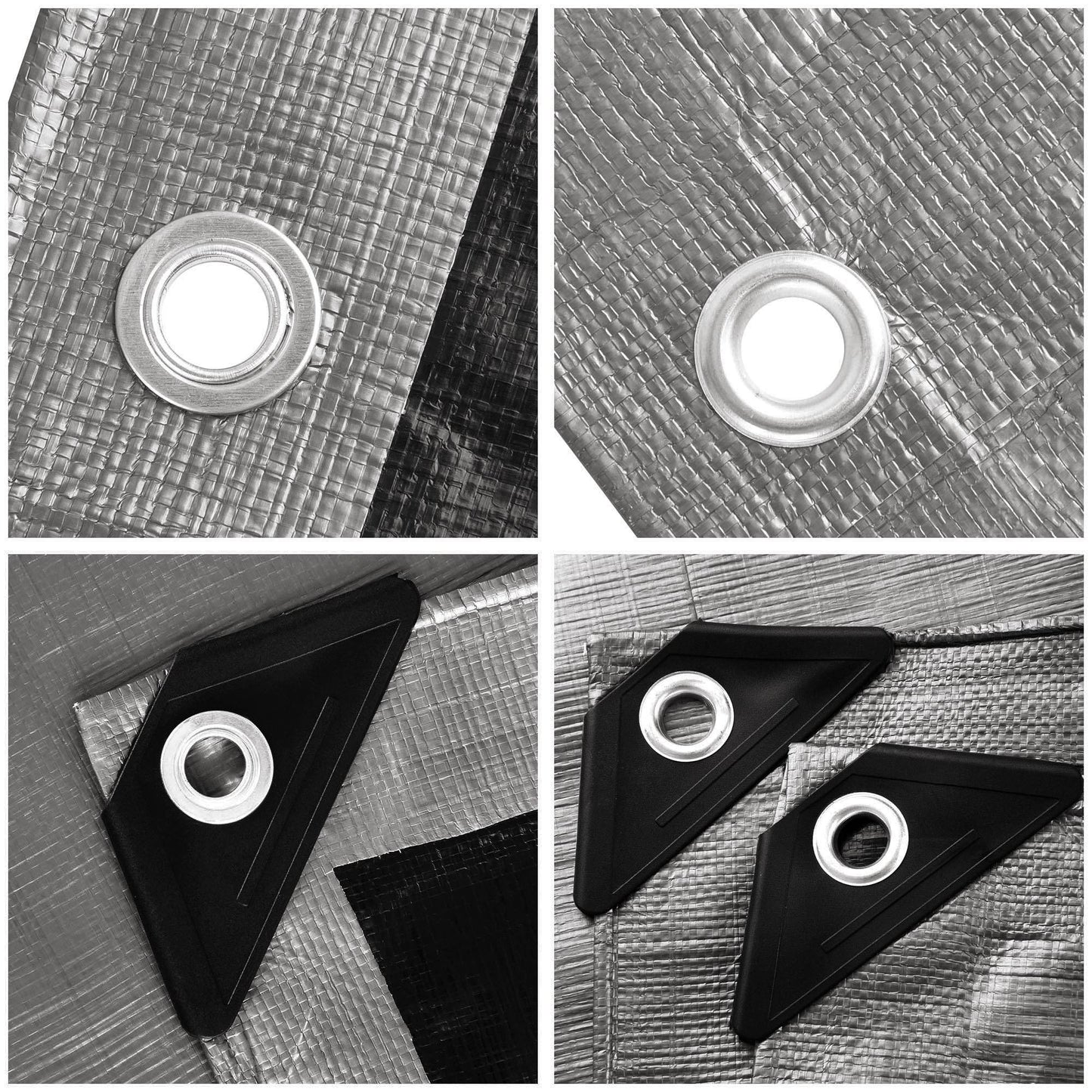 30x40ft Heavy Duty Poly Tarp Silver Black