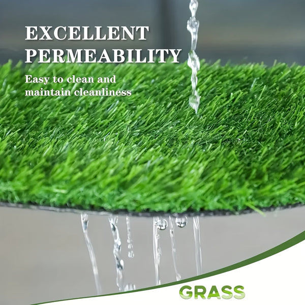 3ft x 16ft Artificial Grass Turf Mat with Drainage Holes & Rubber Backing for Lawn, Patio & Pets