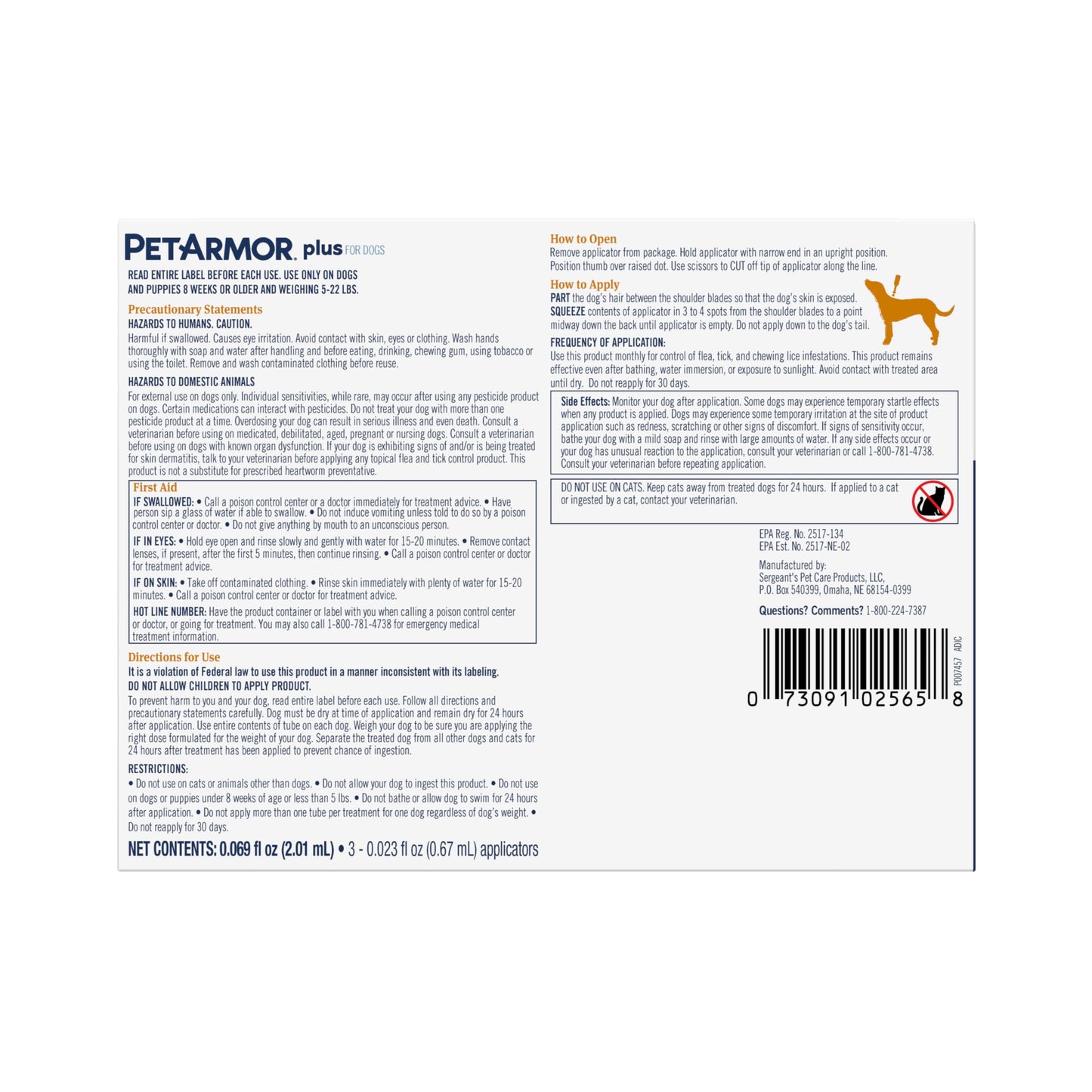 PetArmor Plus Flea and Tick Prevention for Dogs, Large Dog Flea and Tick Treatment, 6 Doses, Waterproof Topical, Fast Acting (45-88 lbs)
