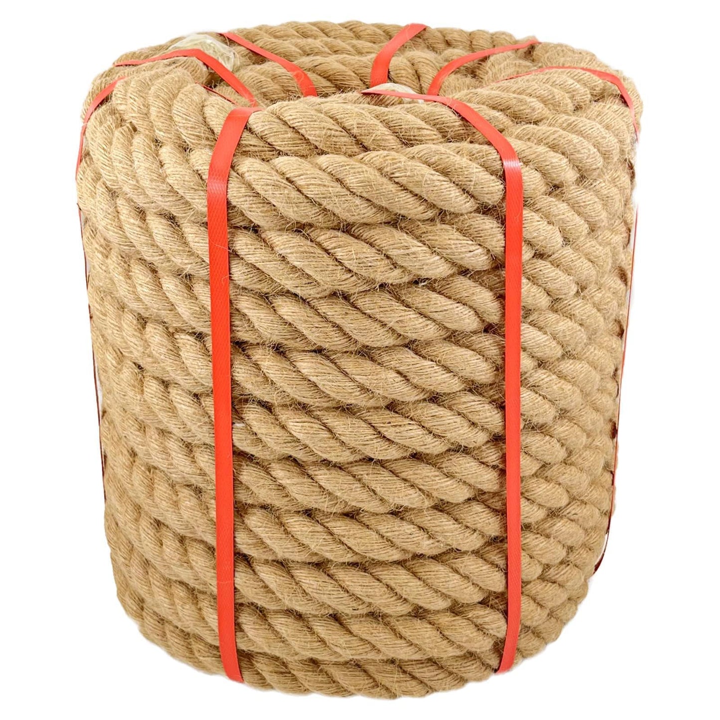 1 Inch x 50 Ft Hemp Rope, 900 Lbs Working Strength, 4 Strand Twisted Cord for Tug of War, Porch Swings, Landscaping & Decor
