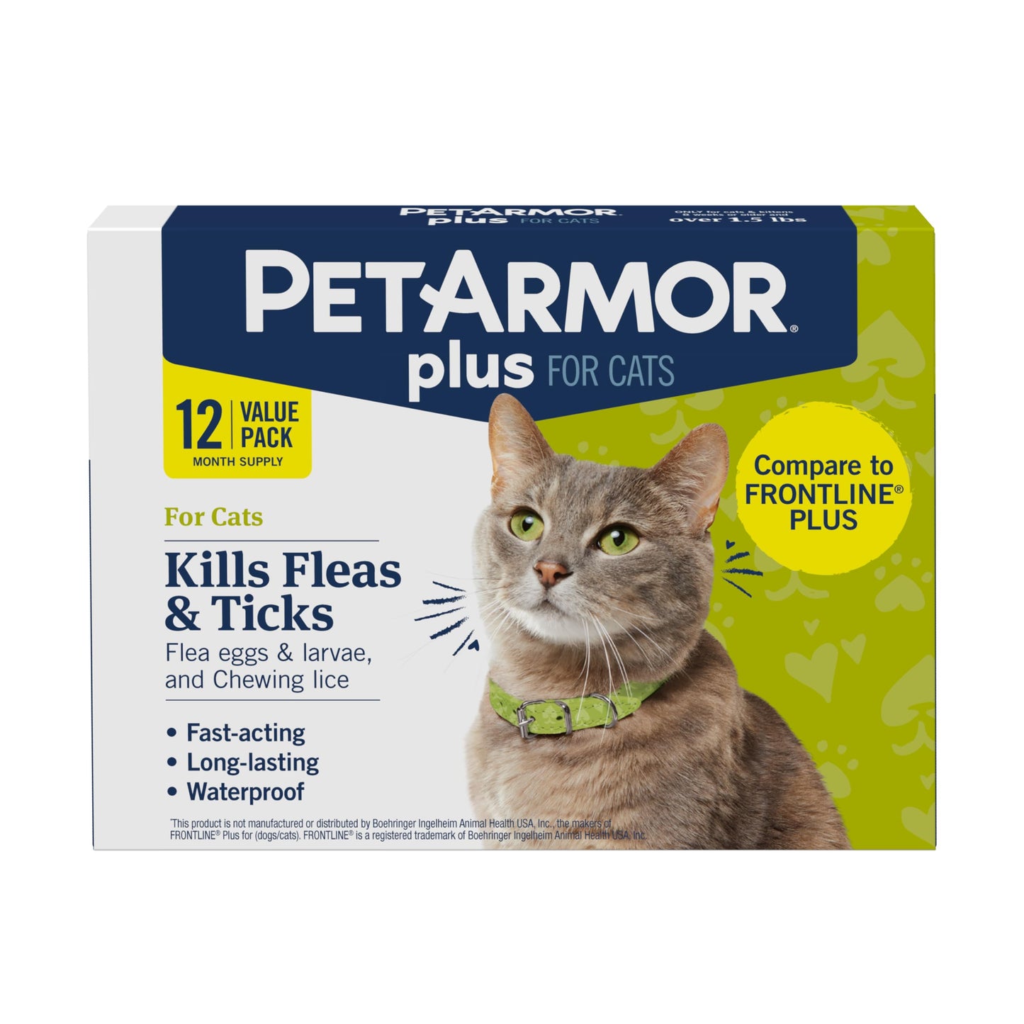 PetArmor Plus Flea and Tick Prevention for Dogs, Large Dog Flea and Tick Treatment, 6 Doses, Waterproof Topical, Fast Acting (45-88 lbs)