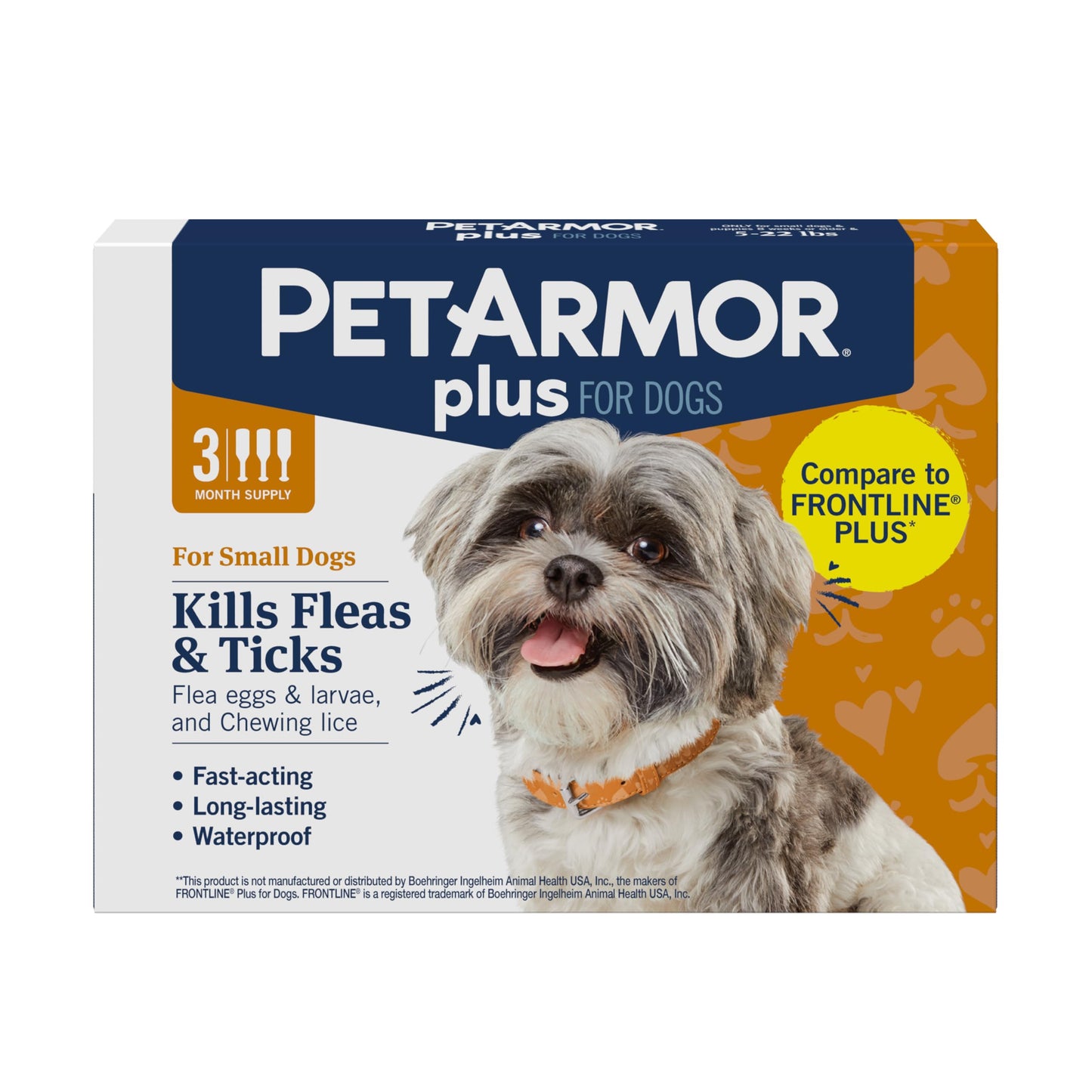 PetArmor Plus Flea and Tick Prevention for Dogs, Large Dog Flea and Tick Treatment, 6 Doses, Waterproof Topical, Fast Acting (45-88 lbs)
