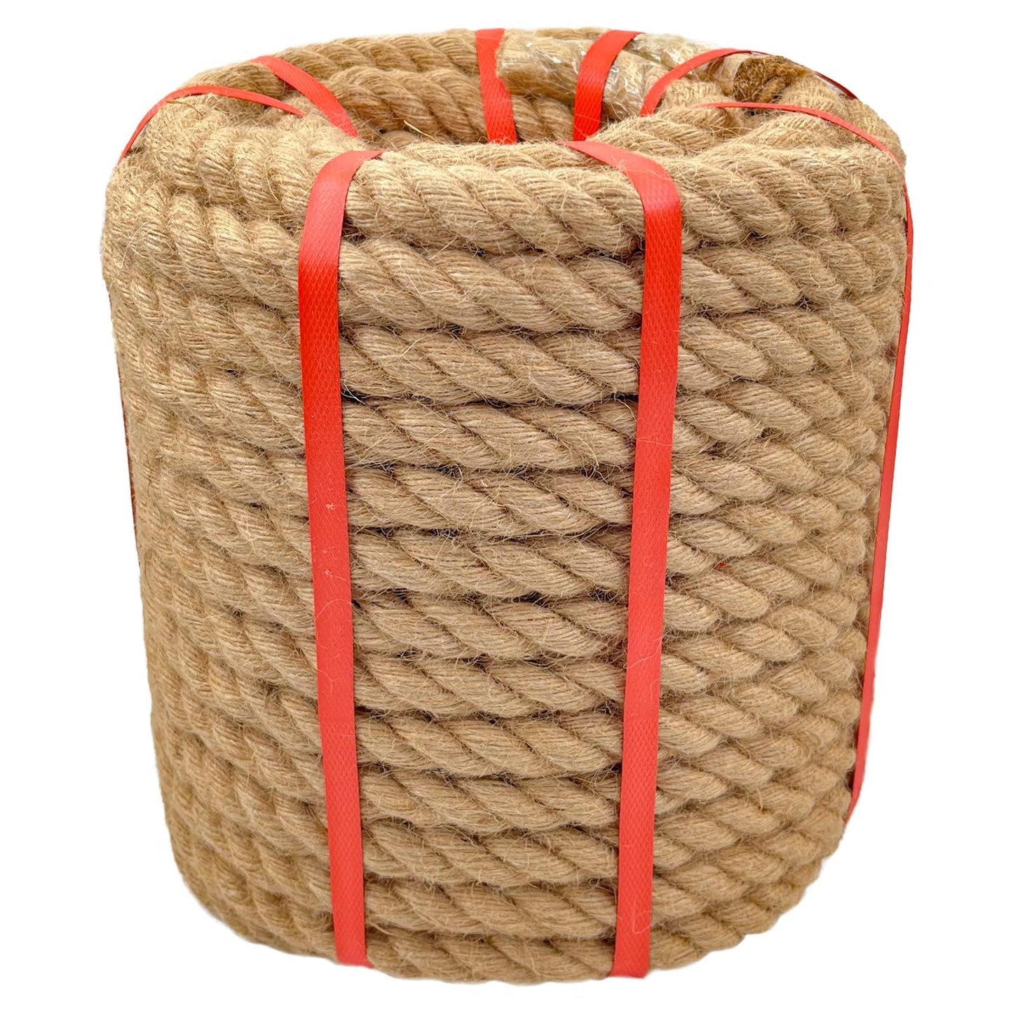 1 Inch x 50 Ft Hemp Rope, 900 Lbs Working Strength, 4 Strand Twisted Cord for Tug of War, Porch Swings, Landscaping & Decor