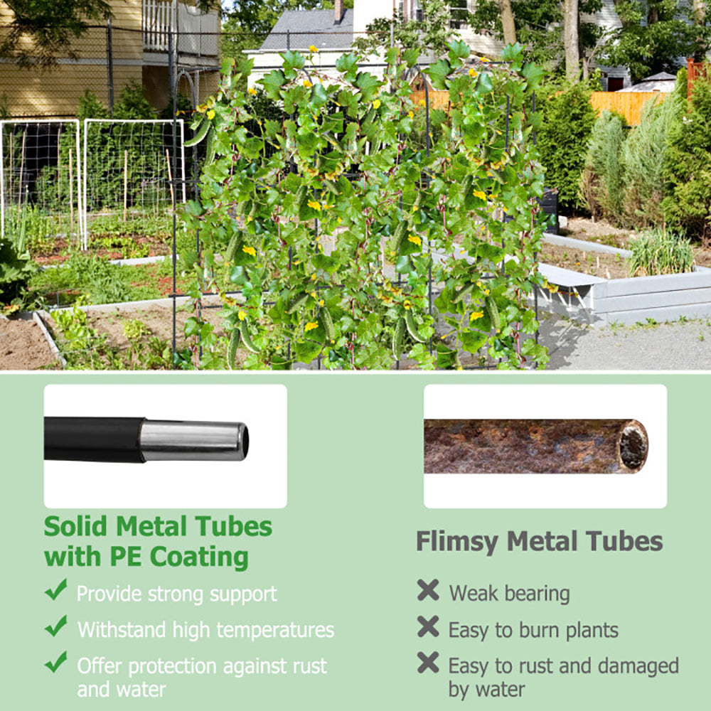 71 X 71 Inch U-Shaped Tall Garden Arched Trellis For Climbing Plants