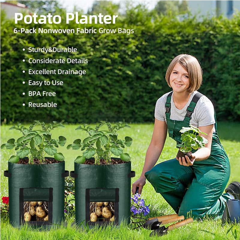 10 Gallon -6 Pack Potato Grow Bags