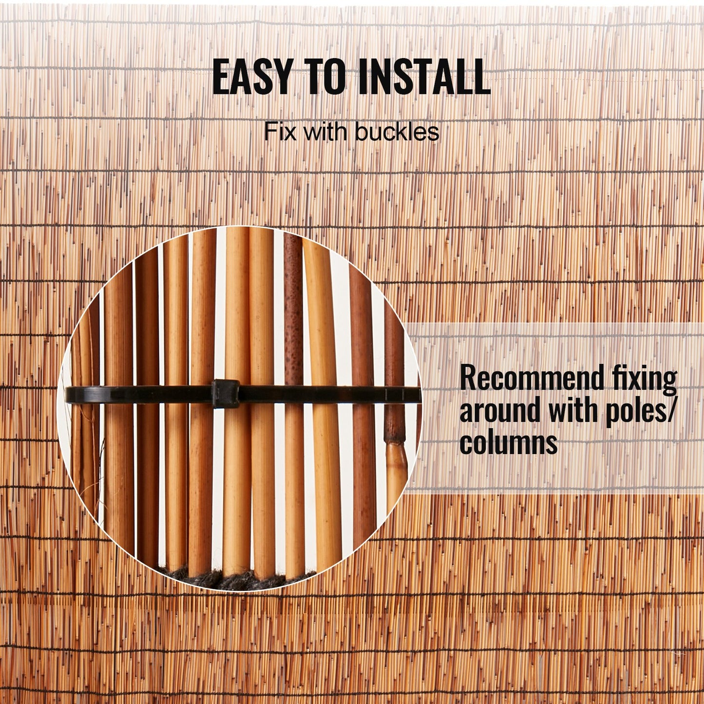 2-Pack Reed Fence Landscaping Privacy Blind Fencing Screen 16.4' X 4'