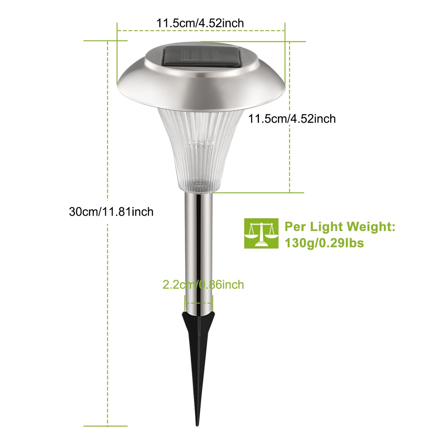 24Pcs 12Pcs 8Pcs 4Pcs Solar Garden Lights IP44 Waterproof 7 Color Changing For Yard Driveway Walkway