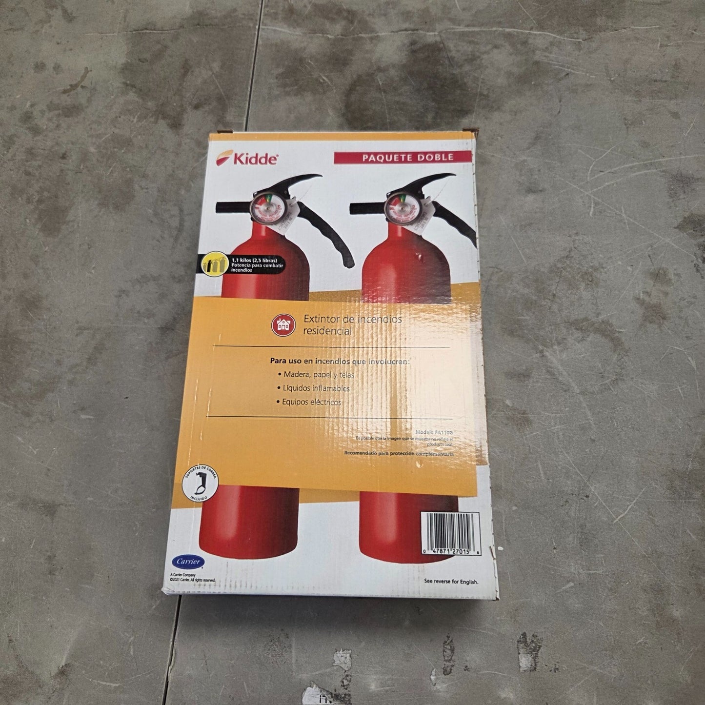 2-Pack Kidde Home  Fire Extinguisher 1-A:10-B:C Class ABC 2.5 lb. 21030932