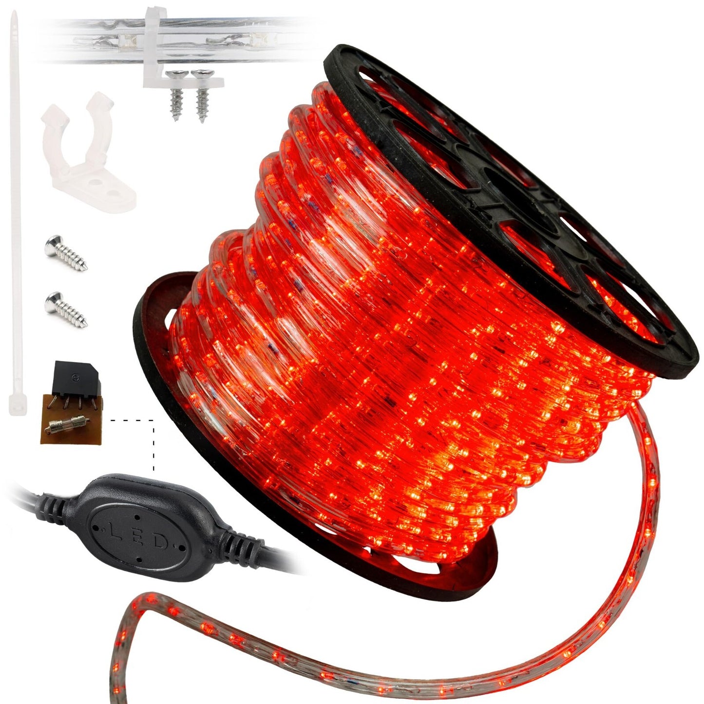 10' 20' 25' 50' 100' 150ft Outdoor LED Rope Light Water-Resistant Extend to 300'