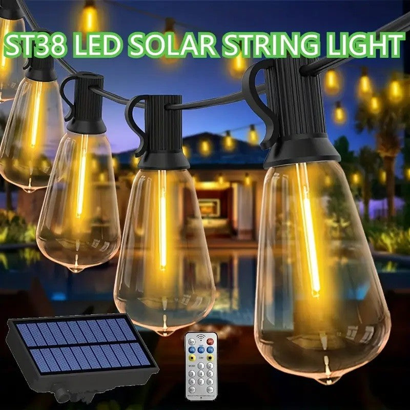 Outdoor Solar String Lights LED Bulbs For Patio Backyard Yard Gazebo Porch Party