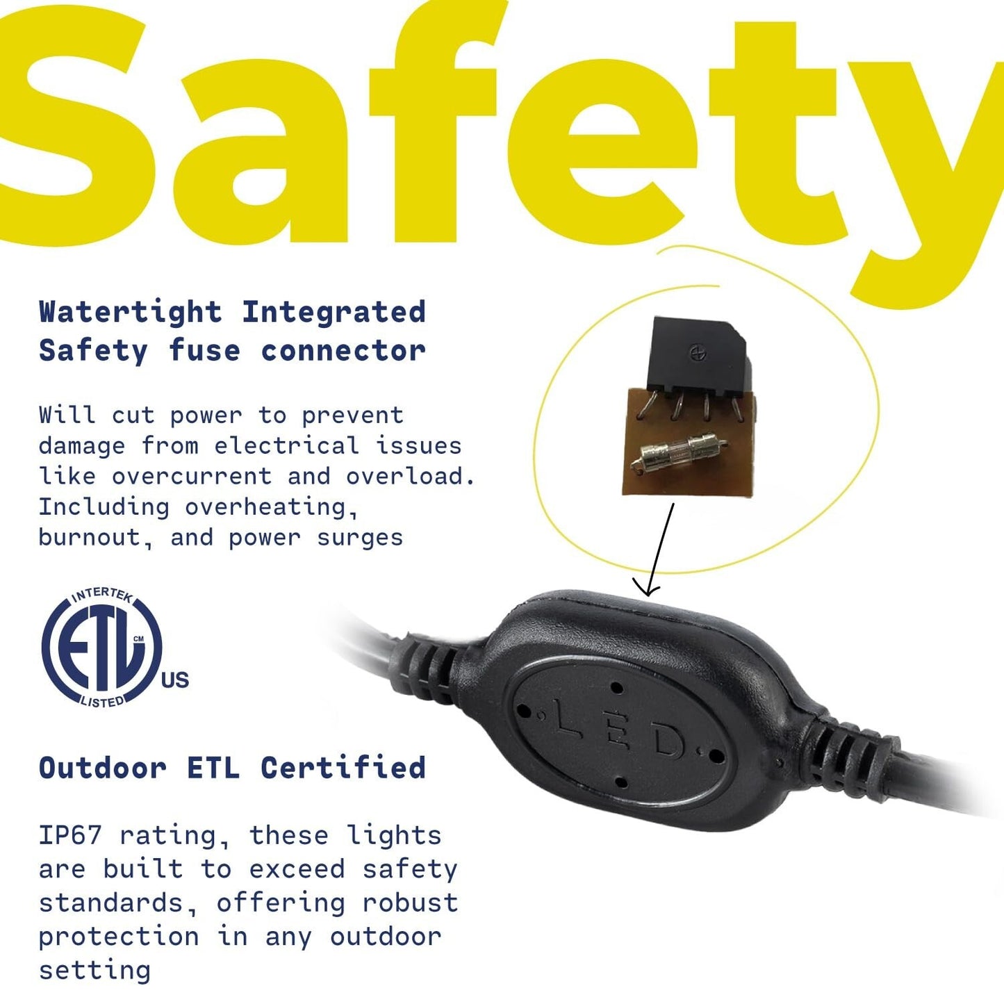 10' 20' 25' 50' 100' 150ft Outdoor LED Rope Light Water-Resistant Extend to 300'