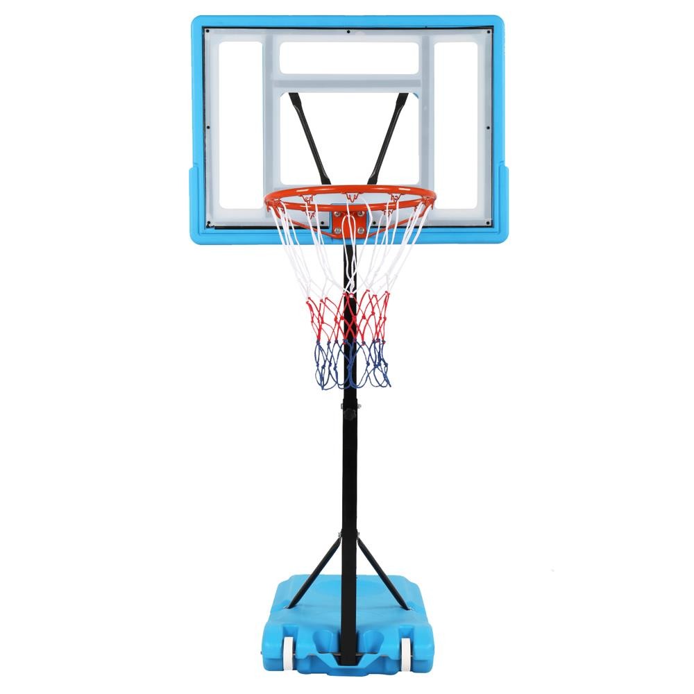 Pool Side Basketball Hoop Adjustable Height Net Backboard Swimming Pool Game