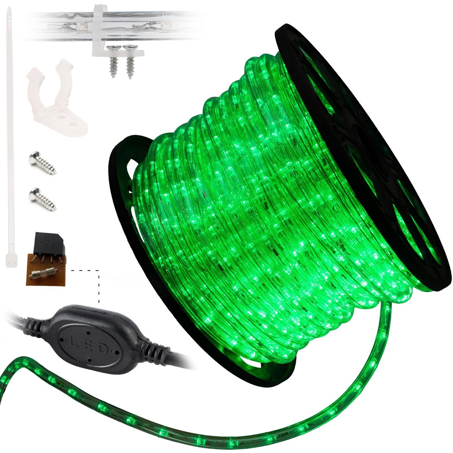 10' 20' 25' 50' 100' 150ft Outdoor LED Rope Light Water-Resistant Extend to 300'