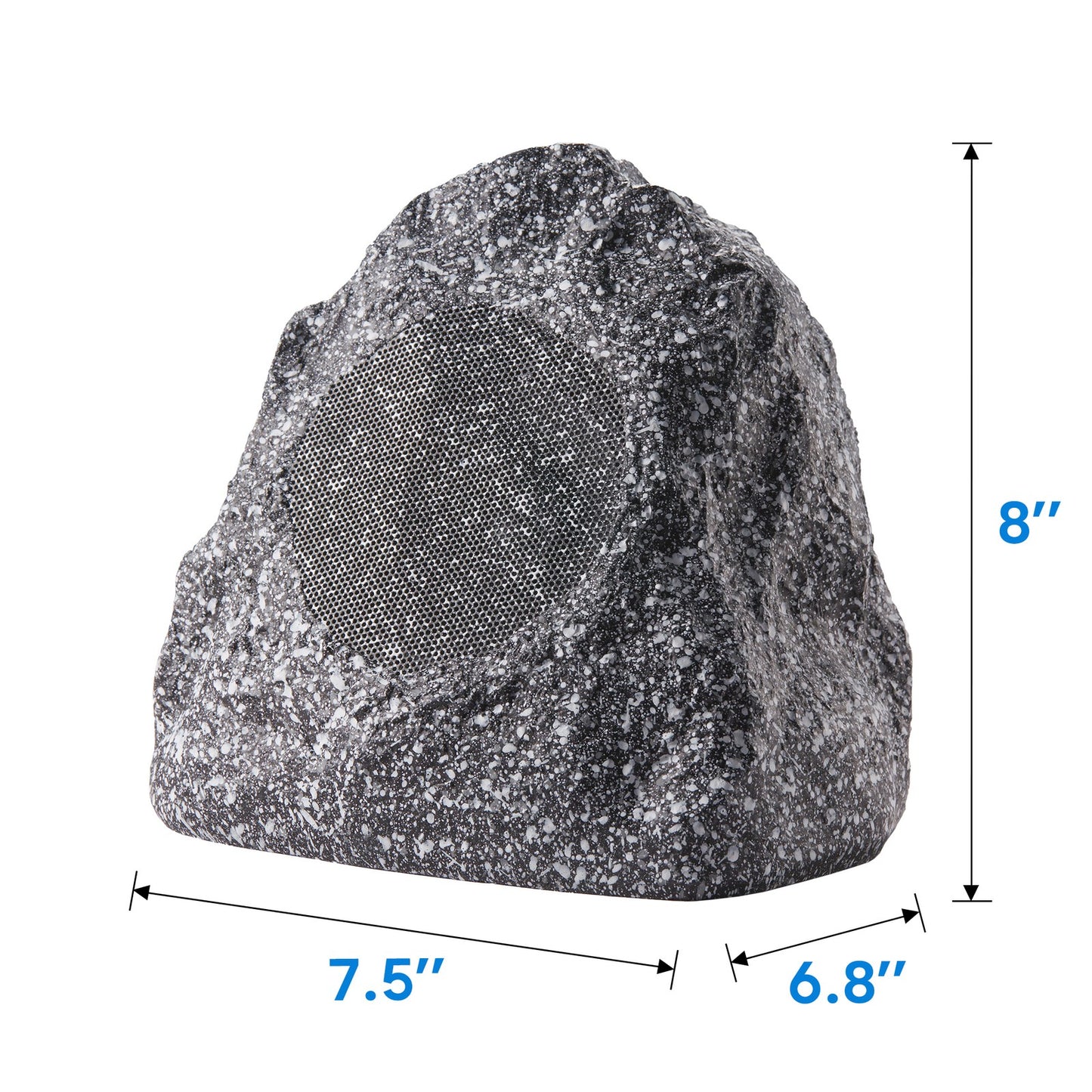 Theater Solutions Full Range Outdoor Granite Rock 2 Speaker Set Deck Patio Pool