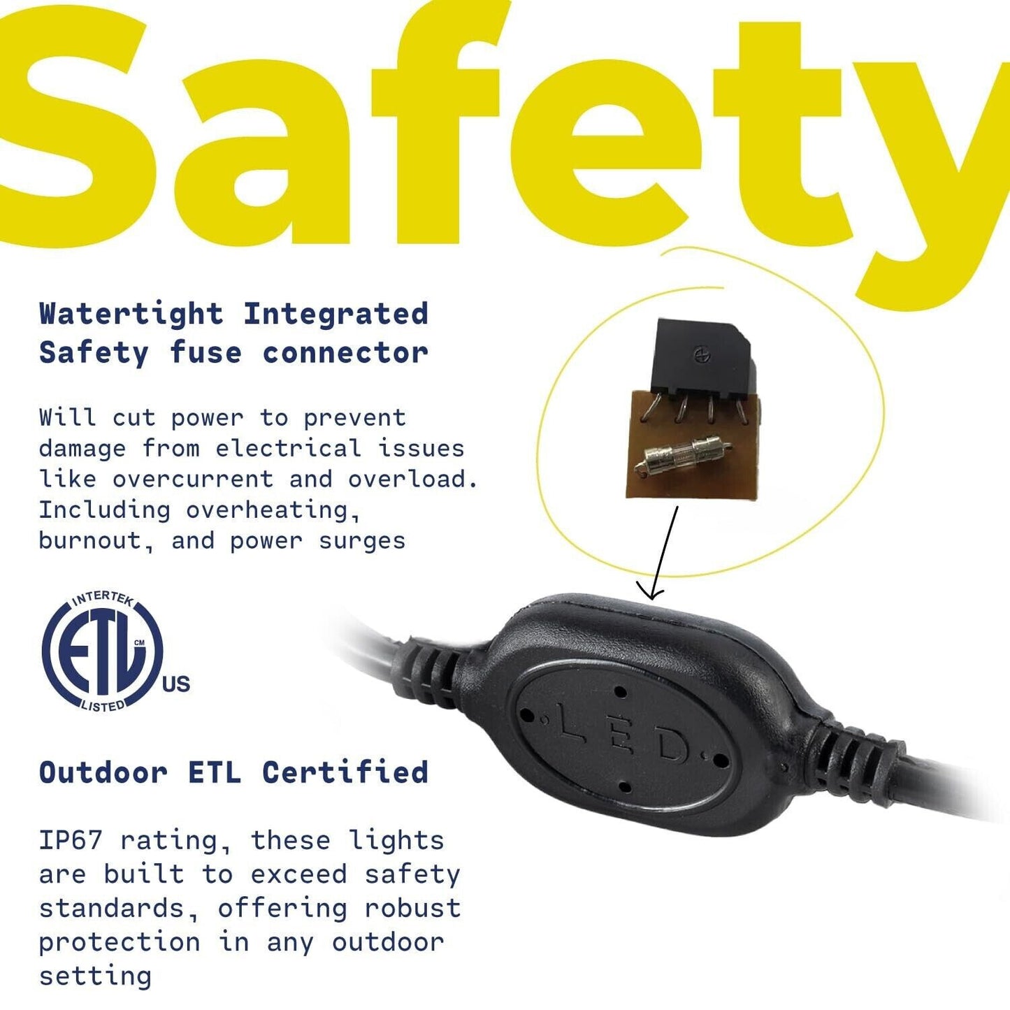 10' 20' 25' 50' 100' 150ft Outdoor LED Rope Light Water-Resistant Extend to 300'