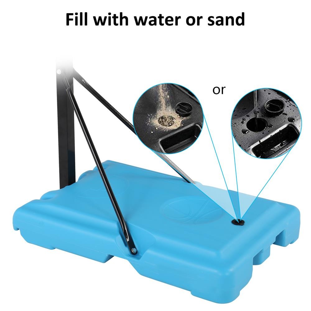 Pool Side Basketball Hoop Adjustable Height Net Backboard Swimming Pool Game