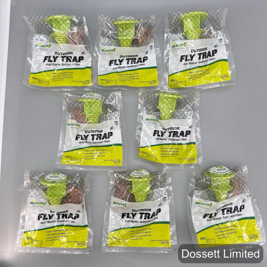 Rescue! Outdoor Fly Trap Disposable Bag 8-Pack | Non-Toxic | Pest Control