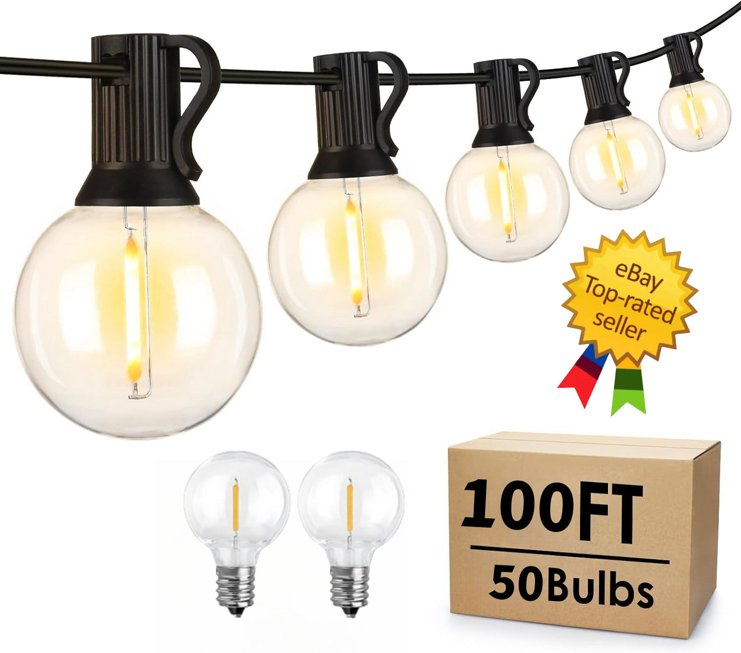 Solar String Lights -50~200Ft LED Outdoor String Lights -Shatterproof,Waterproof