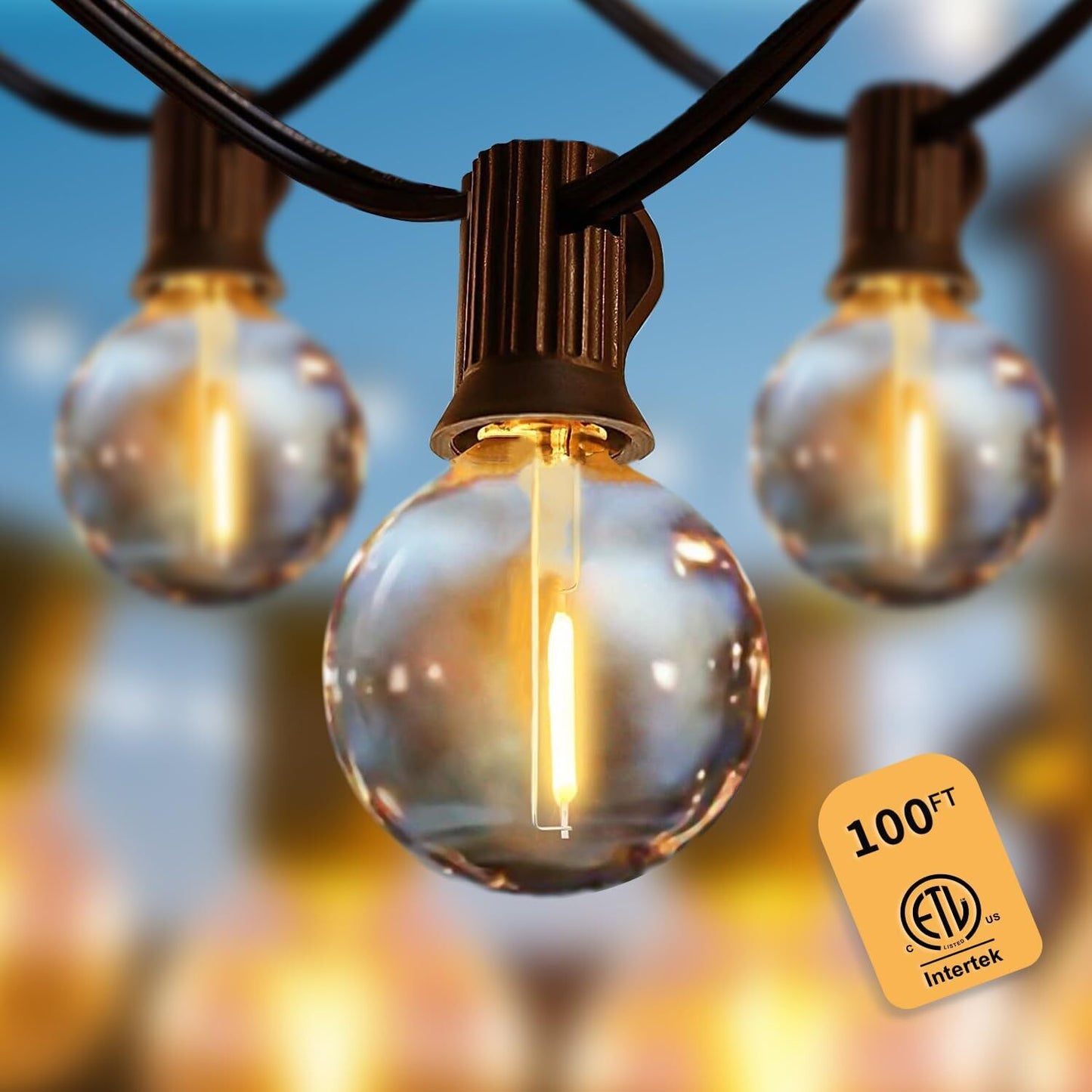 Solar String Lights -50~200Ft LED Outdoor String Lights -Shatterproof,Waterproof