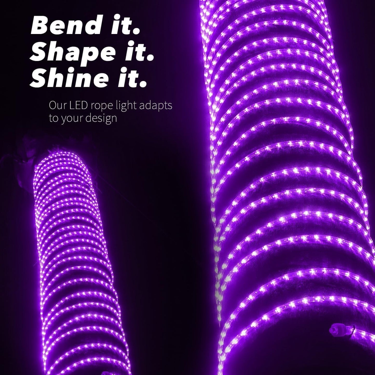 10' 20' 25' 50' 100' 150ft Outdoor LED Rope Light Water-Resistant Extend to 300'