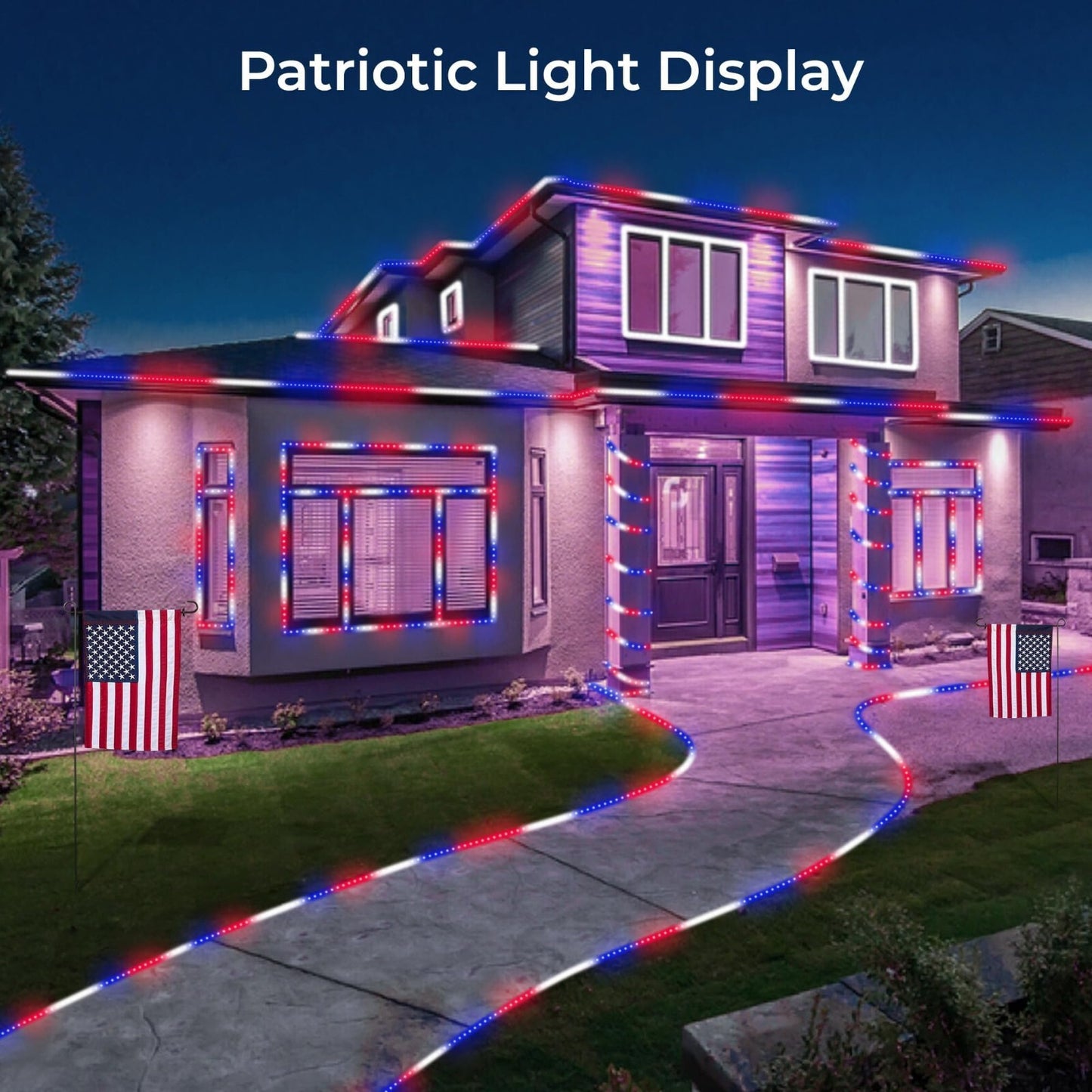 10' 20' 25' 50' 100' 150ft Outdoor LED Rope Light Water-Resistant Extend to 300'