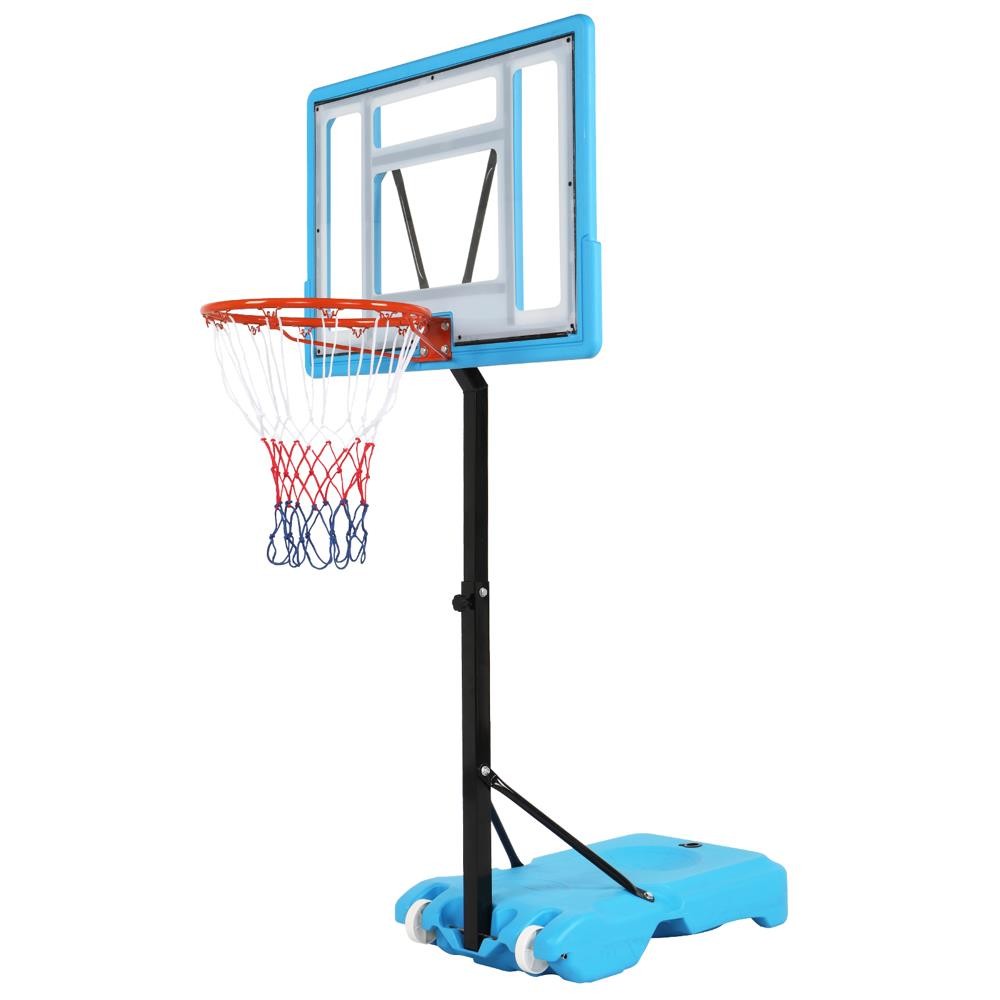 Pool Side Basketball Hoop Adjustable Height Net Backboard Swimming Pool Game