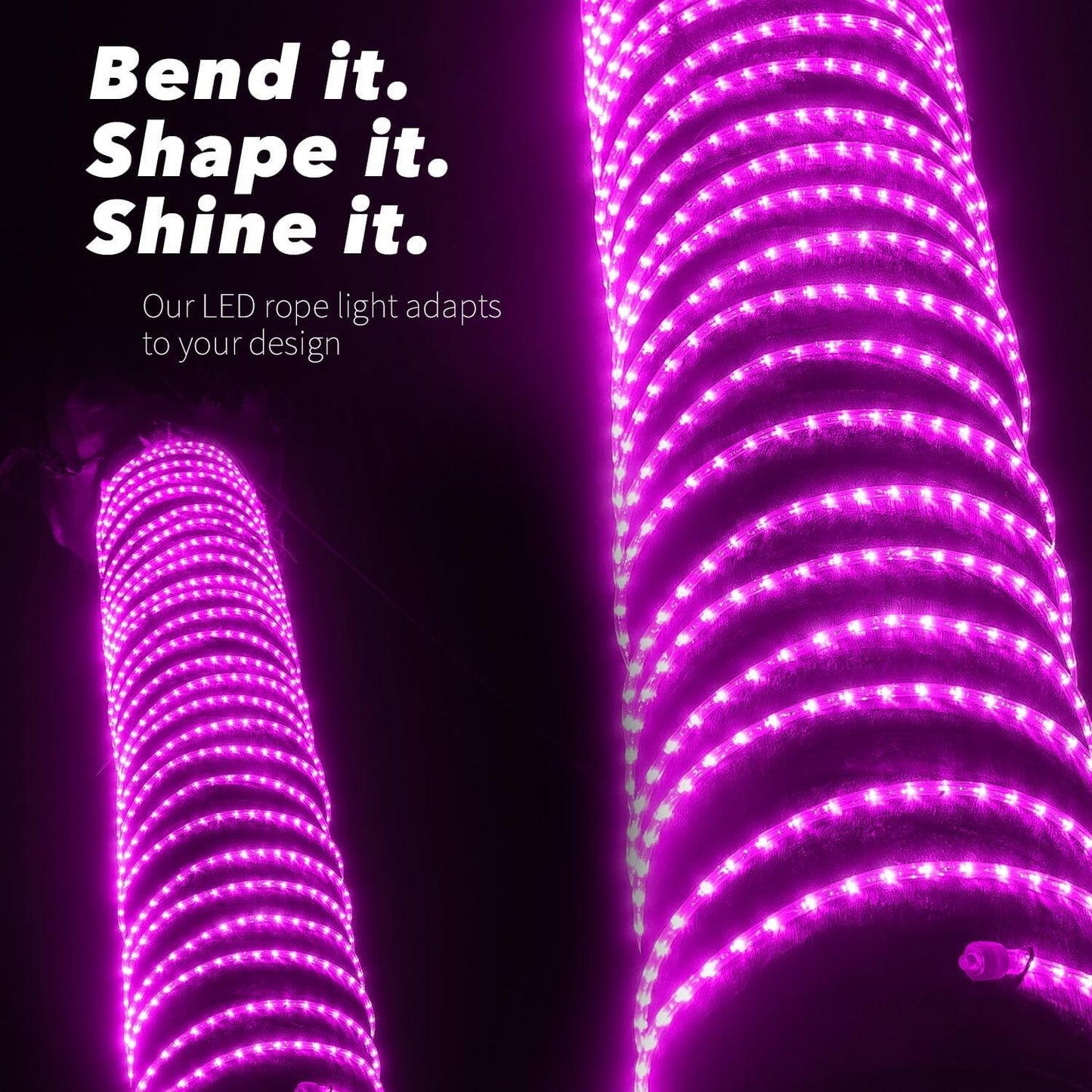 10' 20' 25' 50' 100' 150ft Outdoor LED Rope Light Water-Resistant Extend to 300'