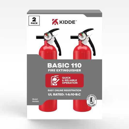 2-Pack Kidde Home  Fire Extinguisher 1-A:10-B:C Class ABC 2.5 lb. 21030932