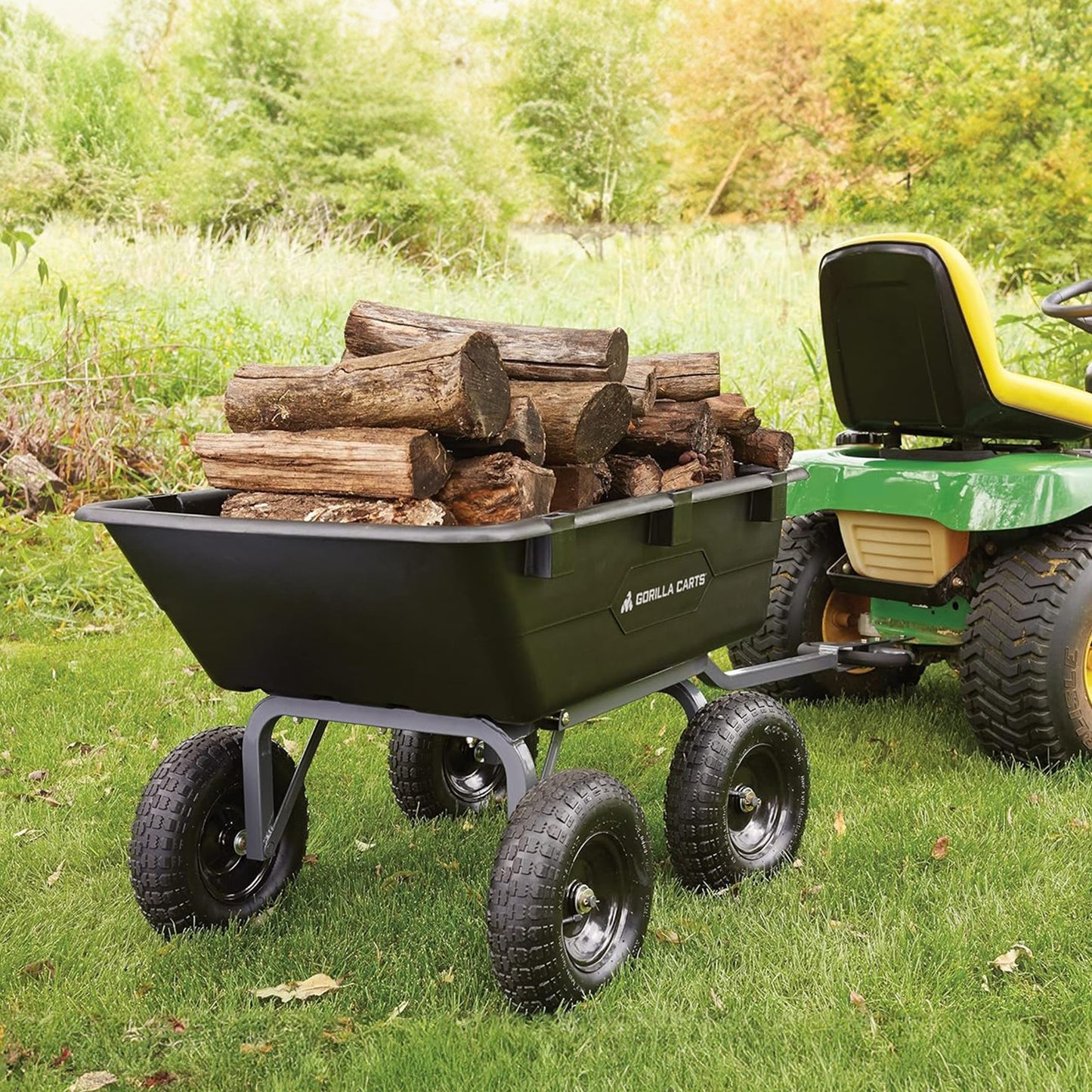 Gorilla Carts Poly Garden Dump Cart Camping Wagon, 1200 Pound Capacity