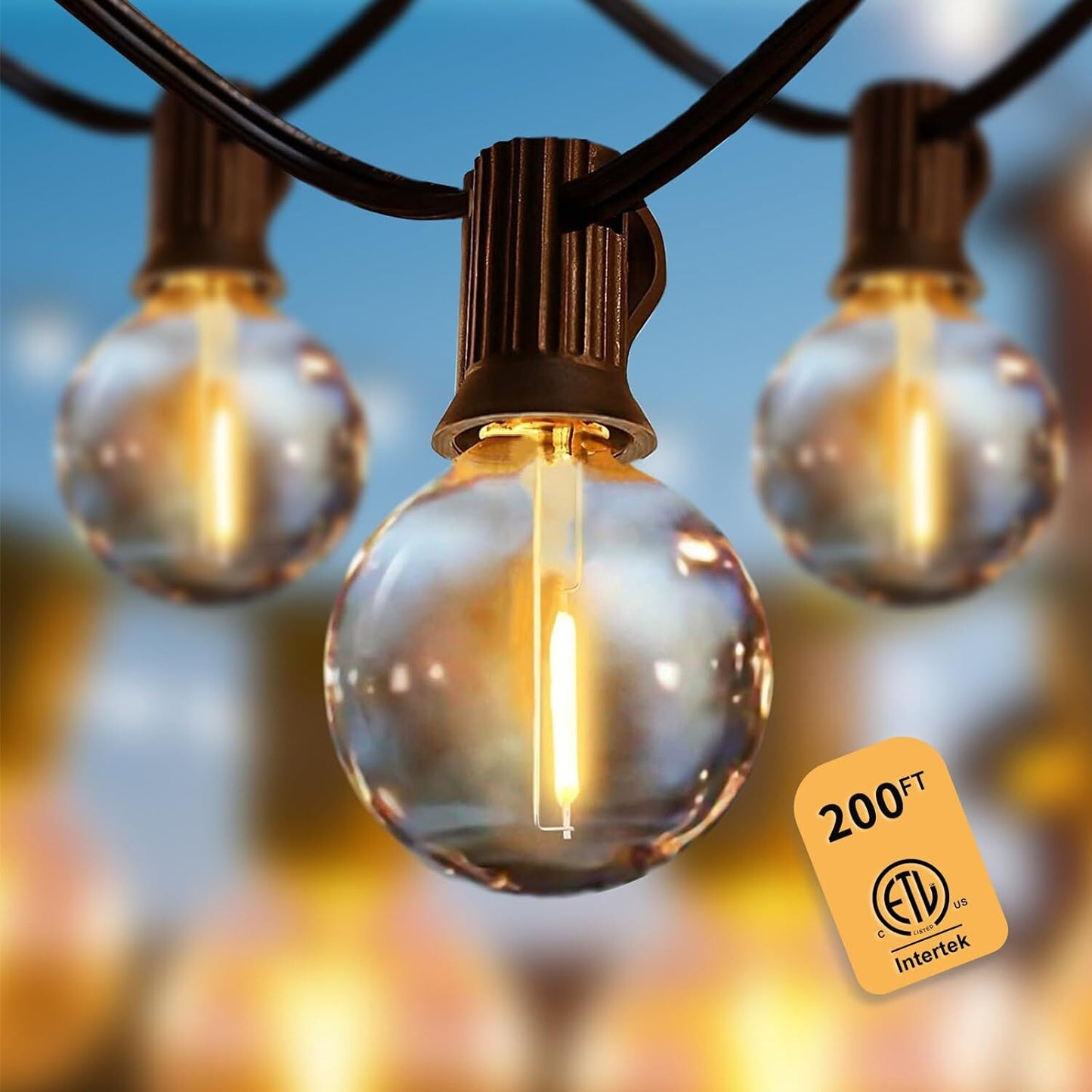 Solar String Lights -50~200Ft LED Outdoor String Lights -Shatterproof,Waterproof