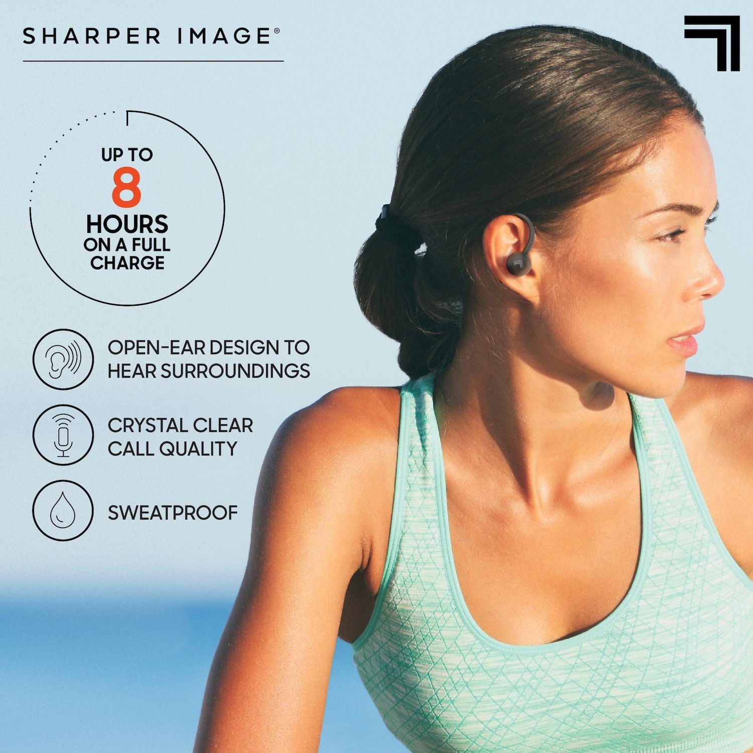 Sharper Image Soundhaven Sport True Wireless Earbuds with hotsell Qi Charging Case